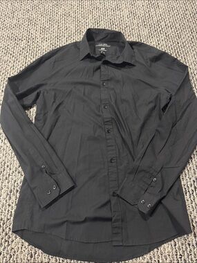 H&M Men's Black Long-Sleeve Dress Shirt